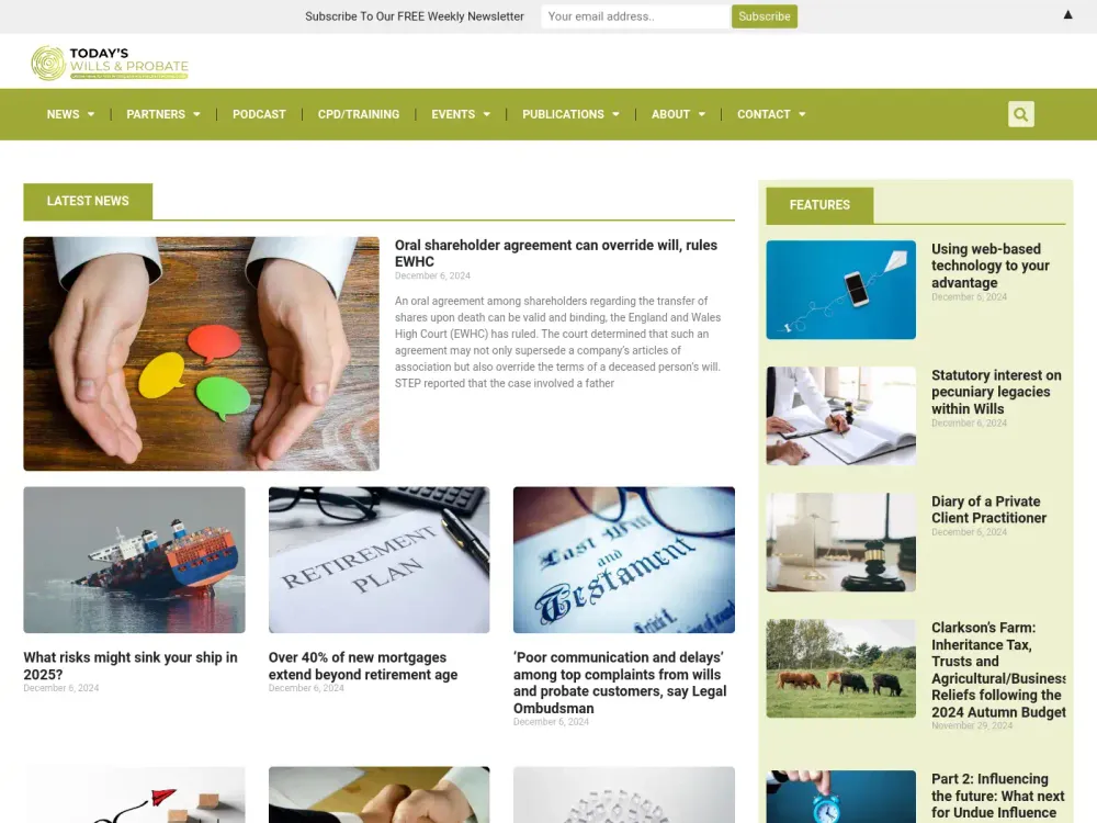 Today's Wills & Probate